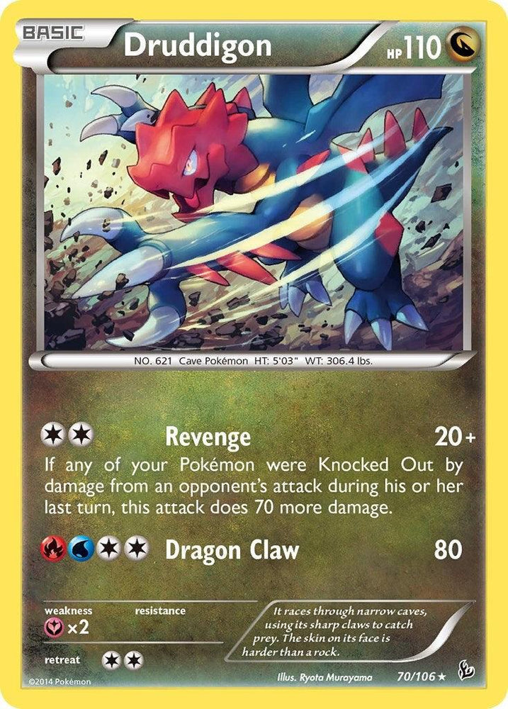 Druddigon (70/106) (Theme Deck Exclusive) [XY: Flashfire] (Online Only)