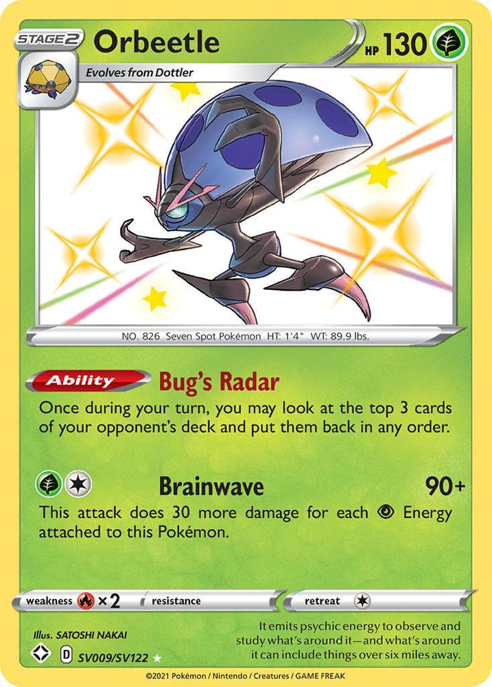 Orbeetle (SV009/SV122) [Sword & Shield: Shining Fates] (Online Only)