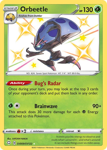 Orbeetle (SV009/SV122) [Sword & Shield: Shining Fates] (Online Only)