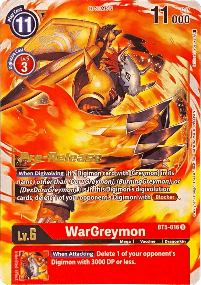 WarGreymon [BT5-016] [Battle of Omni Pre-Release Promos] (ONLINE ORDER ONLY)