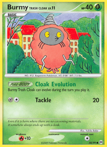 Burmy Trash Cloak (58/99) [Platinum: Arceus] (Online Only)
