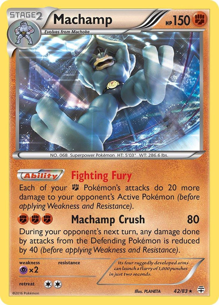 Machamp (42/83) (Theme Deck Exclusive) [XY: Furious Fists] (Online Only)