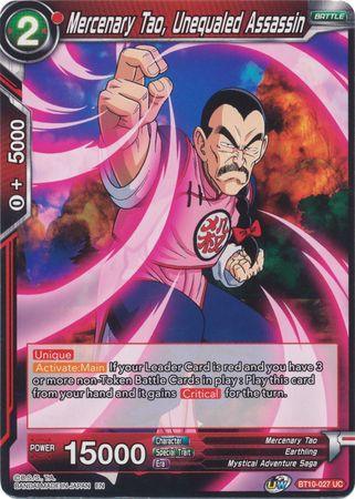 Mercenary Tao, Unequaled Assassin (BT10-027) [Rise of the Unison Warrior 2nd Edition] (ONLINE ORDER ONLY)