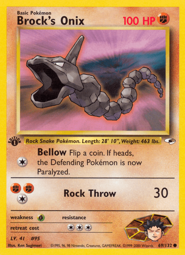 Brock's Onix (69/132) [Gym Heroes 1st Edition] (Online Only)