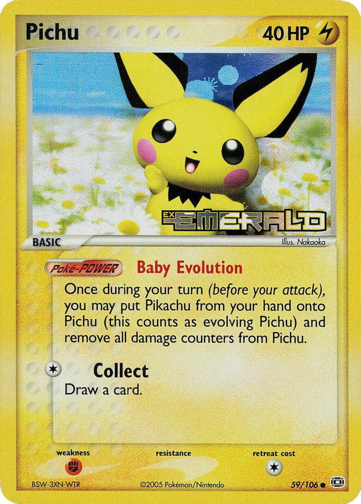 Pichu (59/106) (Stamped) [EX: Emerald] (Online Only)