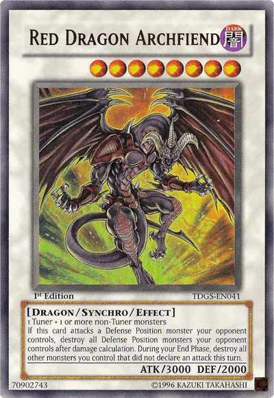 Red Dragon Archfiend [TDGS-EN041] Ultra Rare (ONLINE ORDER ONLY)