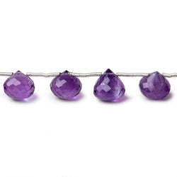 7mm Amethyst Faceted Candy Kiss Beads 7.5 inch 15 pieces (ONLINE ORDER ONLY)
