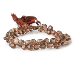 7mm Andalusite Faceted Heart Beads 8.5 inch 61 pieces (ONLINE ORDER ONLY)