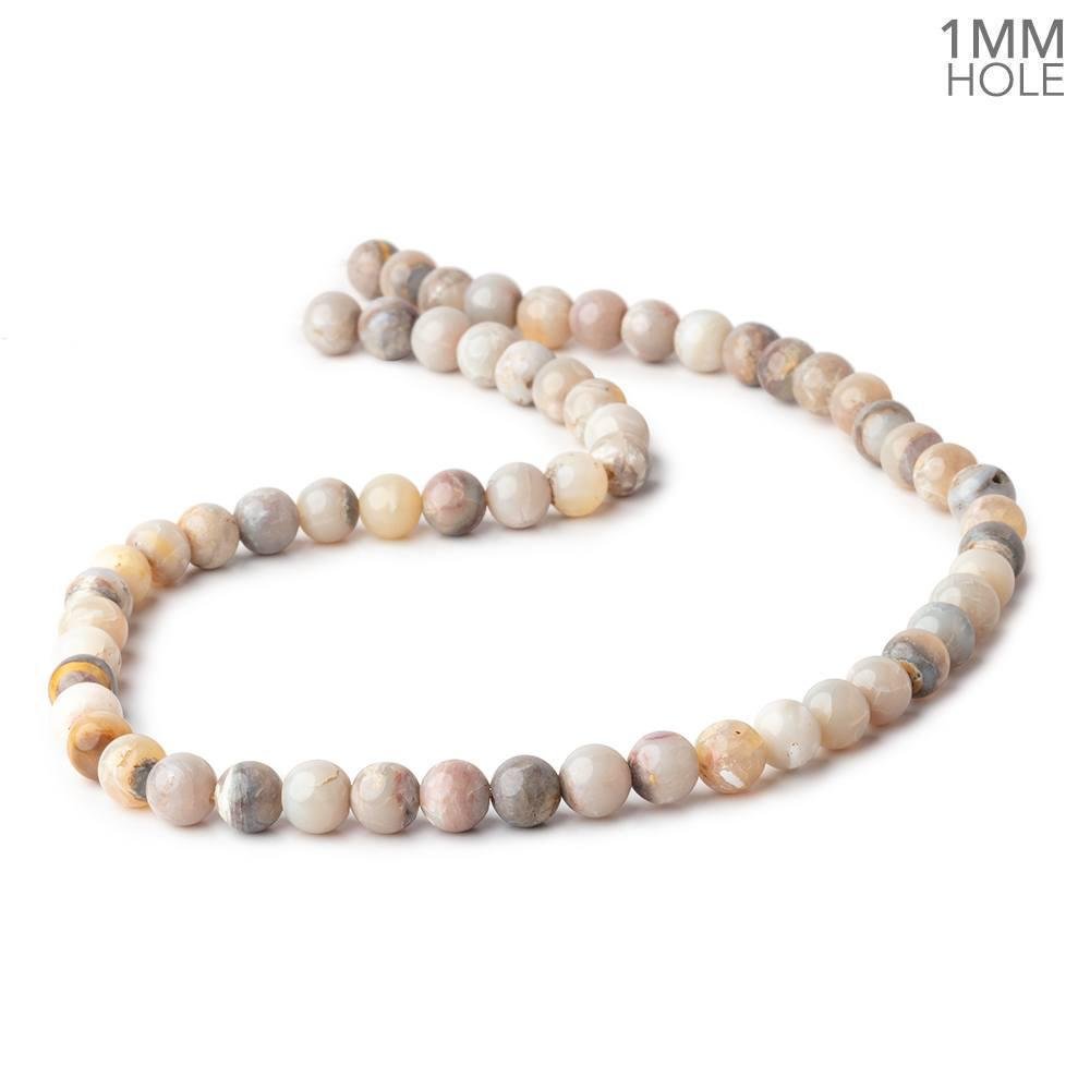 7mm Australian Opal Plain Round Beads 15 inch 57 pieces 1mm Large Hole (ONLINE ORDER ONLY)