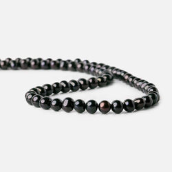 7mm Charcoal Grey Off Round Pearl, 15 inch, 72 pieces (ONLINE ORDER ONLY)