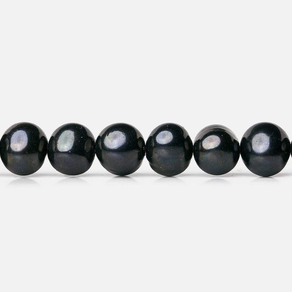 7mm Charcoal Grey Off Round Pearl, 15 inch, 72 pieces (ONLINE ORDER ONLY)