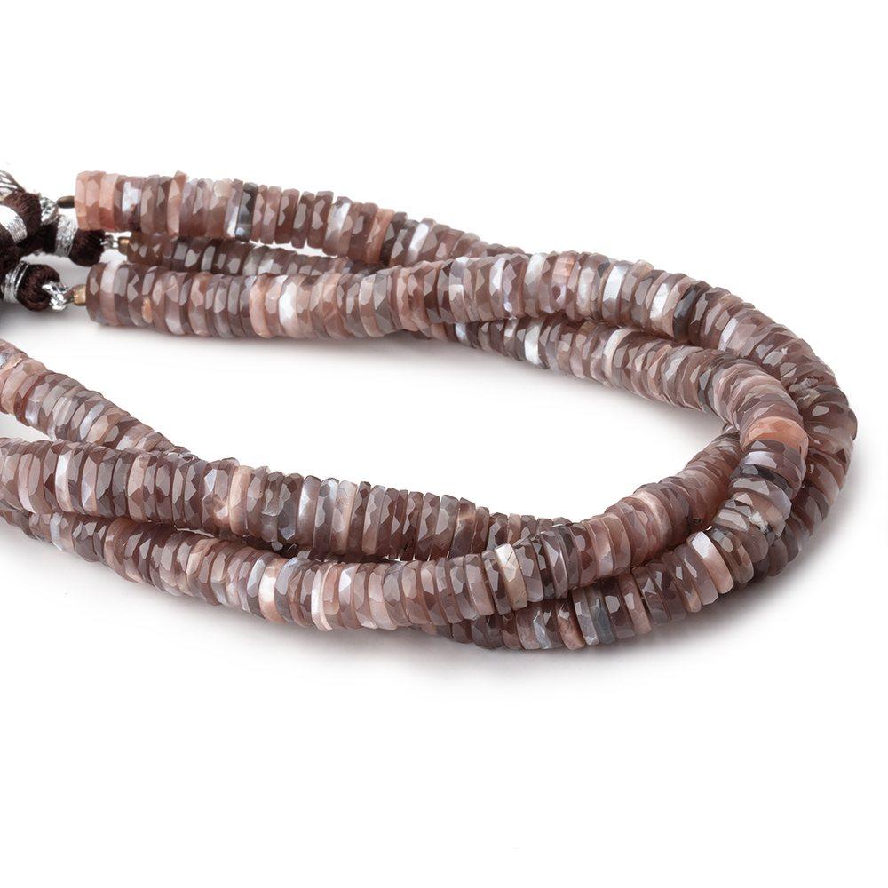 8-8.5 Chocolate Moonstone Faceted Heishi Beads 8 inch 123 pieces (ONLINE ORDER ONLY)