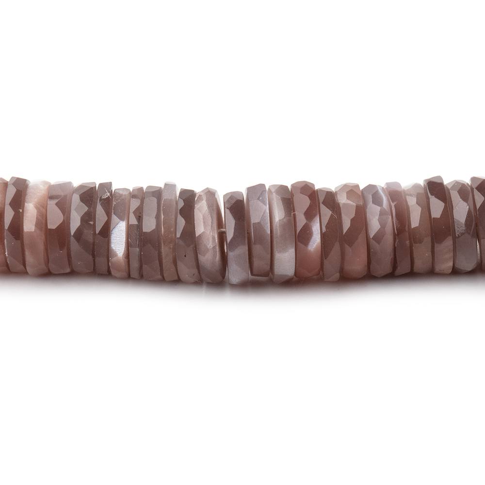 8-8.5 Chocolate Moonstone Faceted Heishi Beads 8 inch 123 pieces (ONLINE ORDER ONLY)