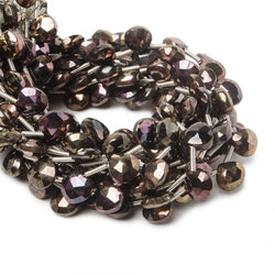 7mm Chocolate Mystic Black Spinel Beads Heart Briolette 8 inch 21 pieces (ONLINE ORDER ONLY)