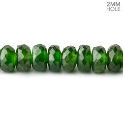 7mm Chrome Diopside 2mm Large Hole Faceted Rondelles 8 inch 51 Beads AAA (ONLINE ORDER ONLY)