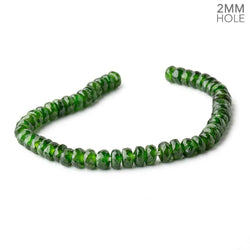 7mm Chrome Diopside 2mm Large Hole Faceted Rondelles 8 inch 51 Beads AAA (ONLINE ORDER ONLY)