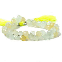 7mm Citrus Yellow Green Chalcedony Candy Kiss Beads 8 inch 60 pieces (ONLINE ORDER ONLY)