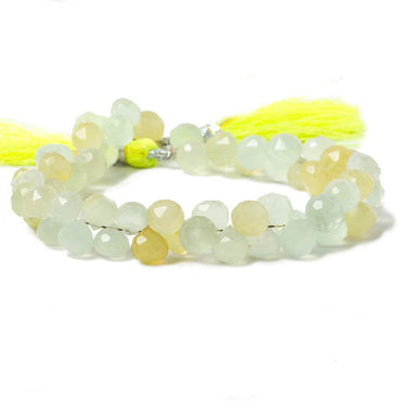 7mm Citrus Yellow Green Chalcedony Candy Kiss Beads 8 inch 60 pieces (ONLINE ORDER ONLY)