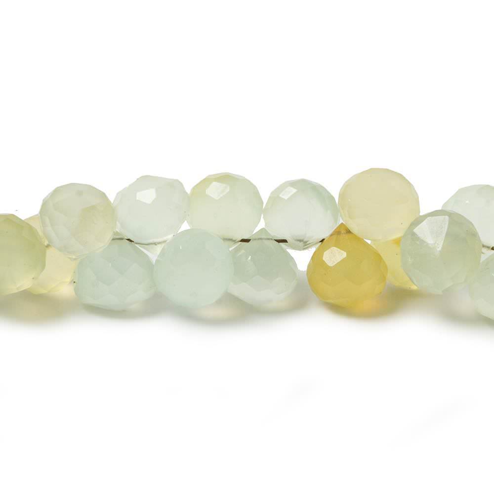 7mm Citrus Yellow Green Chalcedony Candy Kiss Beads 8 inch 60 pieces (ONLINE ORDER ONLY)