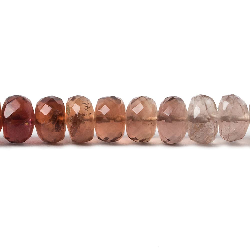 7mm Cognac Brown Fluorite Faceted Rondelle Beads 14 inch 84 beads (ONLINE ORDER ONLY)