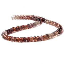 7mm Cognac Brown Fluorite Faceted Rondelle Beads 14 inch 84 beads (ONLINE ORDER ONLY)