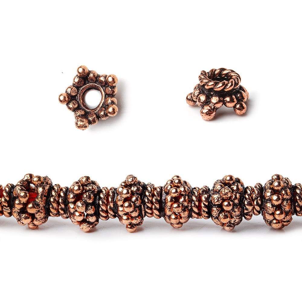 7mm Copper Bead Caps Bali Style 8 inch 68 pcs (ONLINE ORDER ONLY)