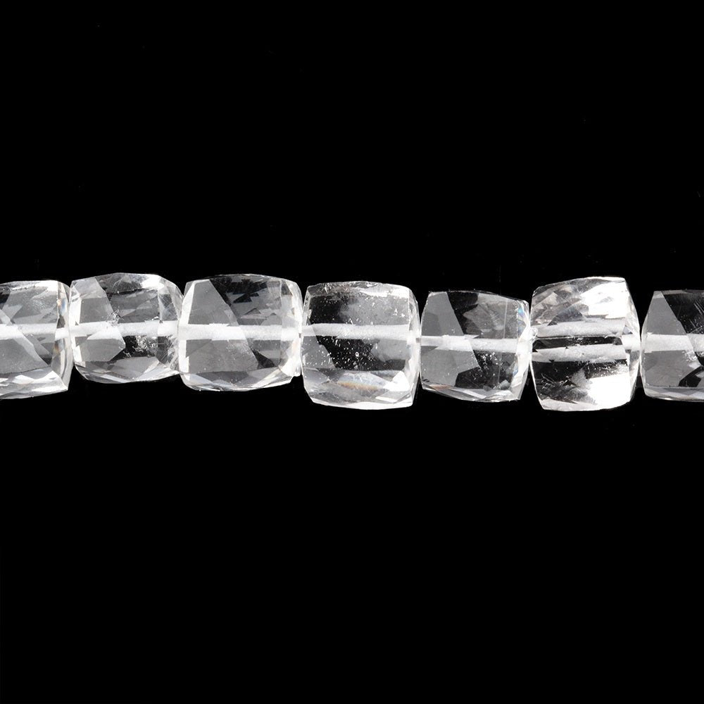 7mm Crystal Quartz Faceted Cube Beads 10 inch 35 pieces AA (ONLINE ORDER ONLY)