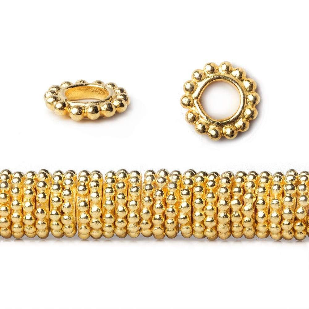 7mm Daisy Spacers with 3.5mm Large Hole 8 inch 145 Beads (ONLINE ORDER ONLY)