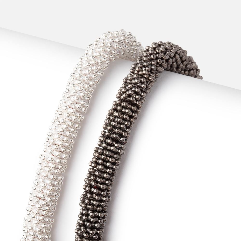 7mm Double Row Daisy Spacers with 2mm Large Hole 8 inch 145 Beads (ONLINE ORDER ONLY)