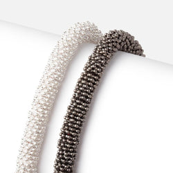 7mm Double Row Daisy Spacers with 2mm Large Hole 8 inch 145 Beads (ONLINE ORDER ONLY)
