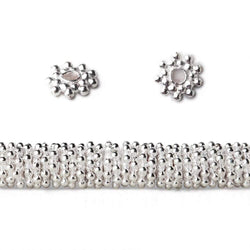 7mm Double Row Daisy Spacers with 2mm Large Hole 8 inch 145 Beads (ONLINE ORDER ONLY)