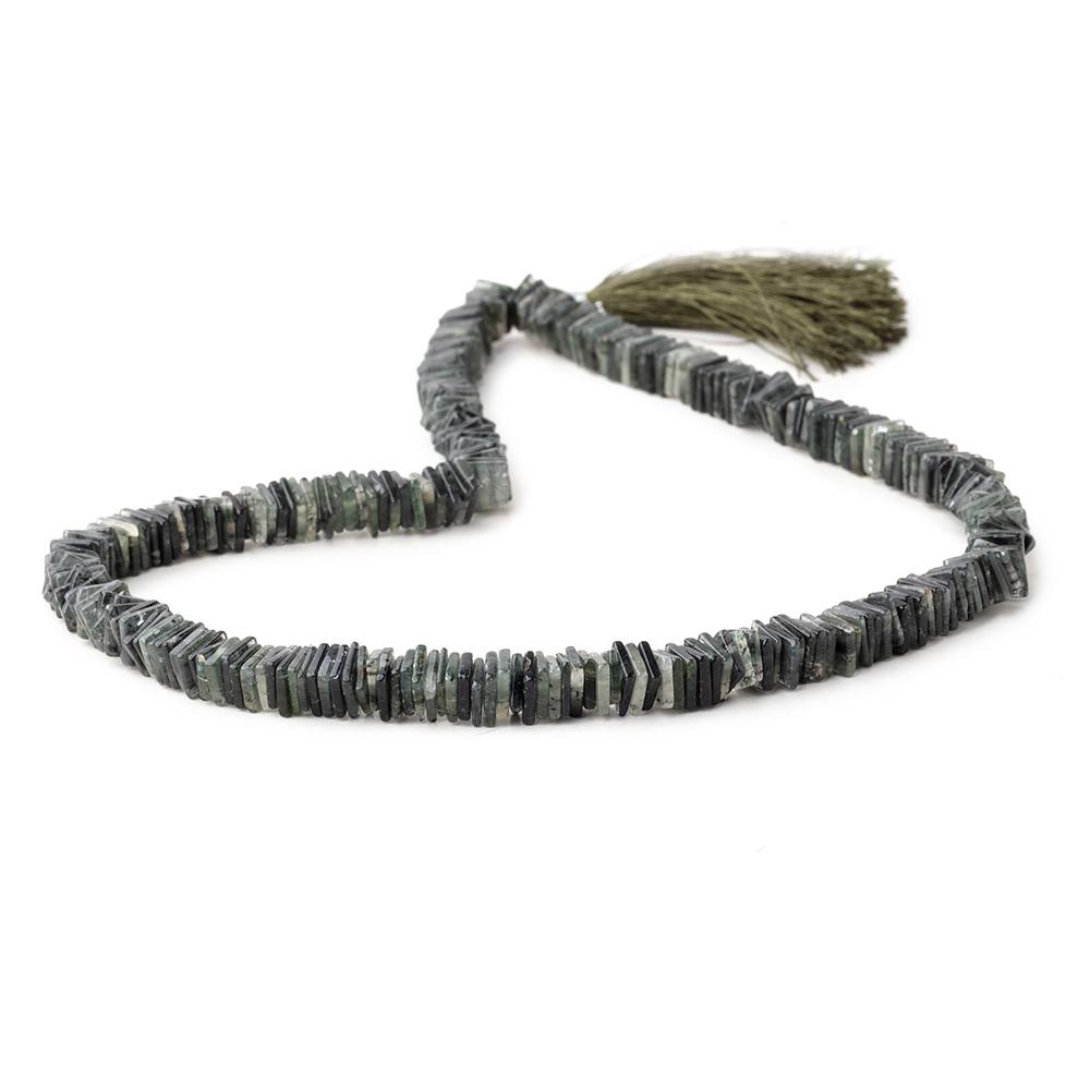 6.5mm Moss Quartz Plain Square Heshi Beads 16 inch 95 Pieces (ONLINE ORDER ONLY)