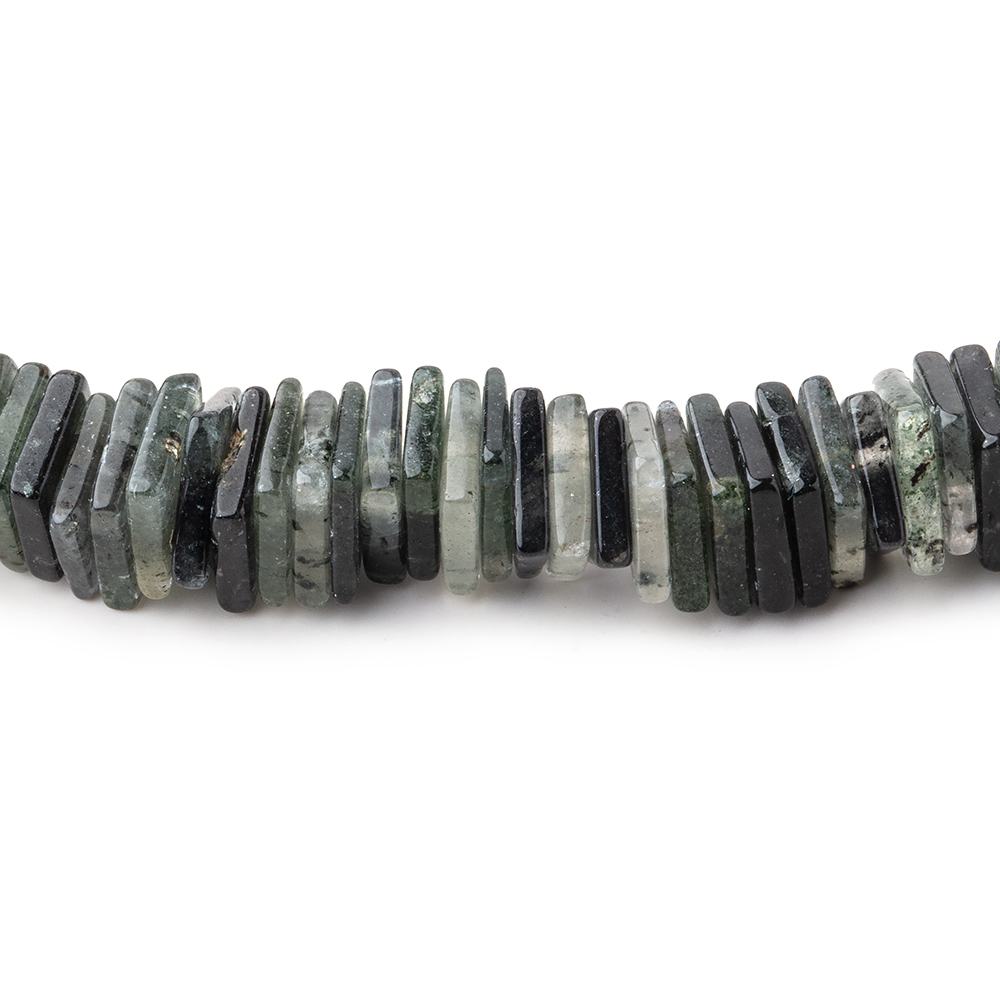 6.5mm Moss Quartz Plain Square Heshi Beads 16 inch 95 Pieces (ONLINE ORDER ONLY)