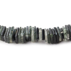 6.5mm Moss Quartz Plain Square Heshi Beads 16 inch 95 Pieces (ONLINE ORDER ONLY)