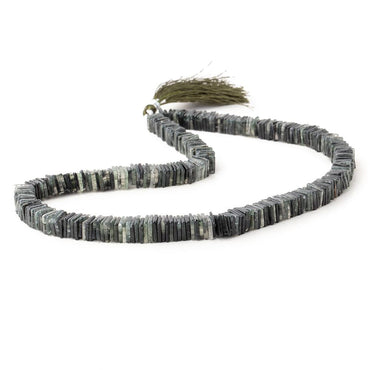 7mm Moss Quartz Plain Square Heshi Beads 16 inch 95 pieces (ONLINE ORDER ONLY)