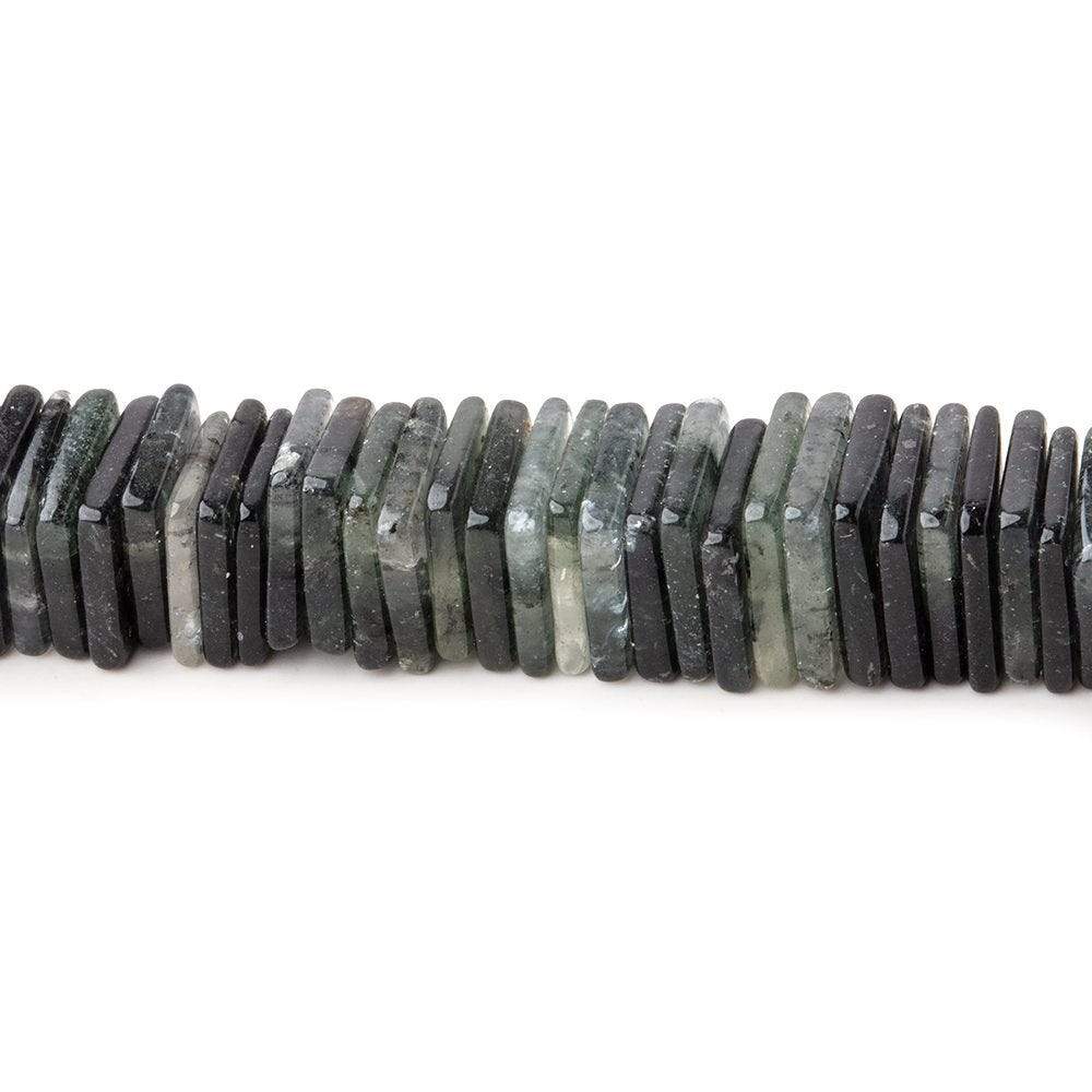7mm Moss Quartz Plain Square Heshi Beads 16 inch 95 pieces (ONLINE ORDER ONLY)