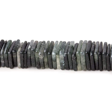 7mm Moss Quartz Plain Square Heshi Beads 16 inch 95 pieces (ONLINE ORDER ONLY)