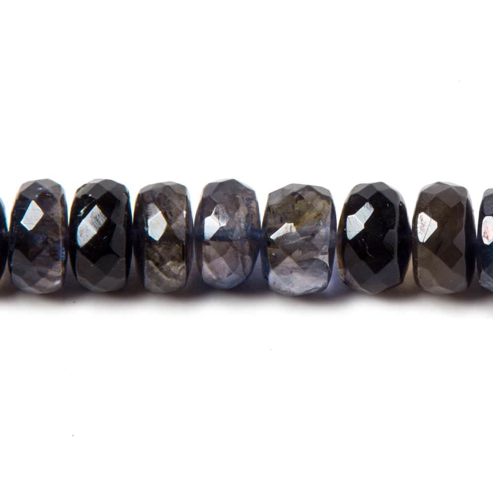 7mm Iolite faceted rondelle beads 9 inch 51 pieces (ONLINE ORDER ONLY)