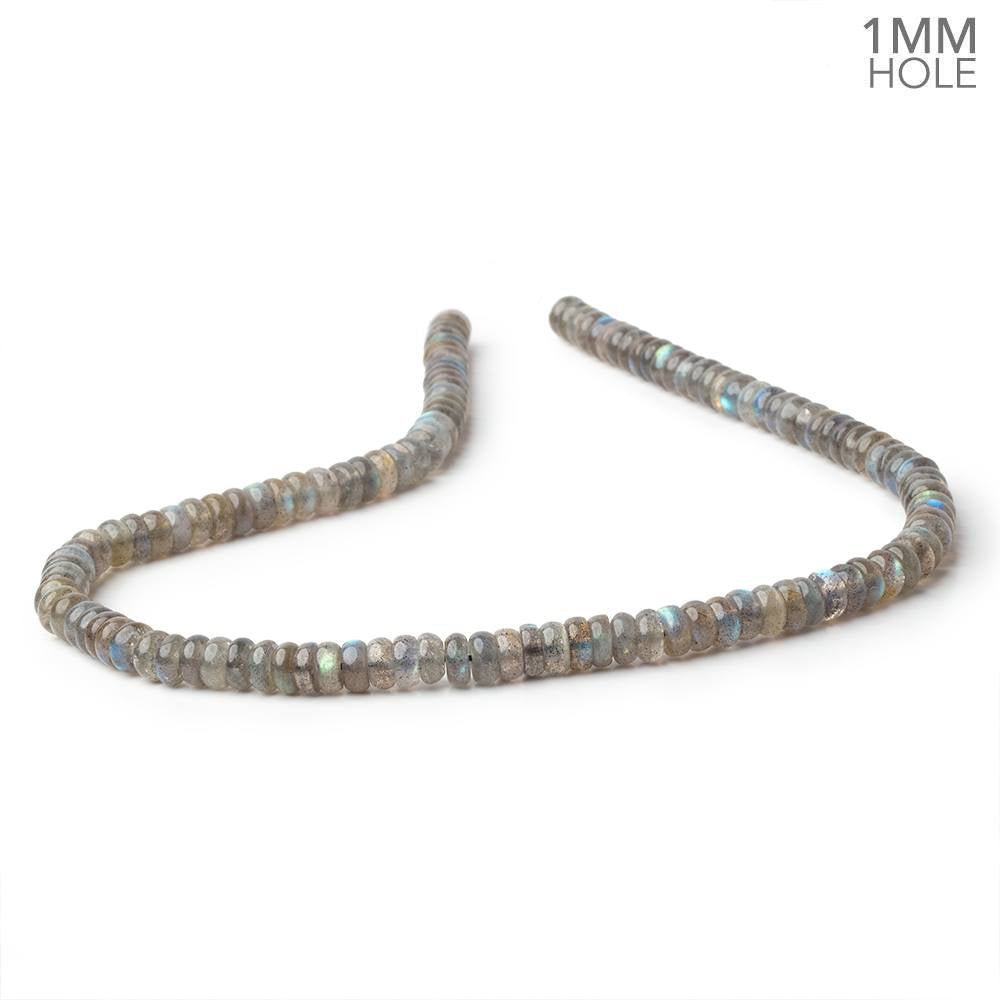7mm Labradorite Plain Rondelle Beads 16 inch 105 pieces 1mm Hole (ONLINE ORDER ONLY)