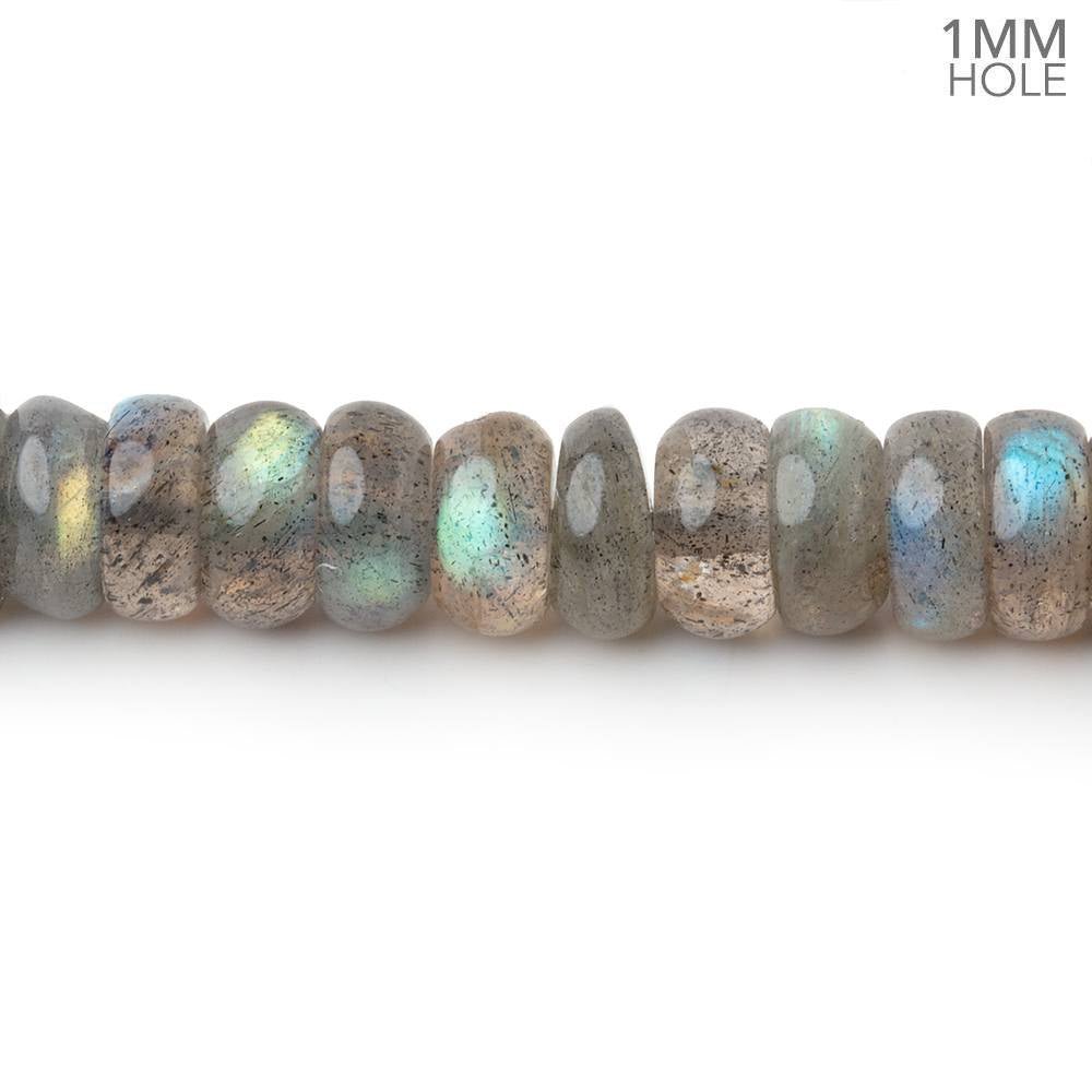 7mm Labradorite Plain Rondelle Beads 16 inch 105 pieces 1mm Hole (ONLINE ORDER ONLY)