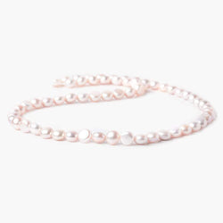 7mm Mauve Button Pearl, 15 inch (ONLINE ORDER ONLY)