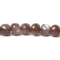 7mm Milk Chocolate Moonstone Micro-faceted rondelles 15 inch 67 beads (ONLINE ORDER ONLY)