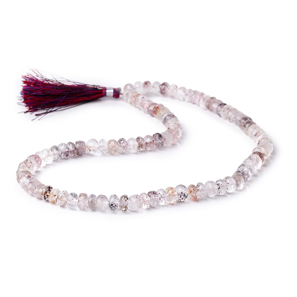 7mm Moss Amethyst Faceted Rondelle Beads 15.5 inch 89 pieces (ONLINE ORDER ONLY)