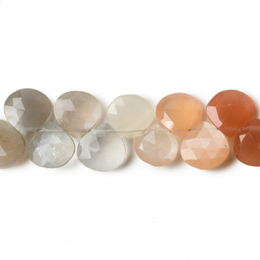 7mm Multi Color Moonstone Beads Heart Briolette 50 pcs (ONLINE ORDER ONLY)