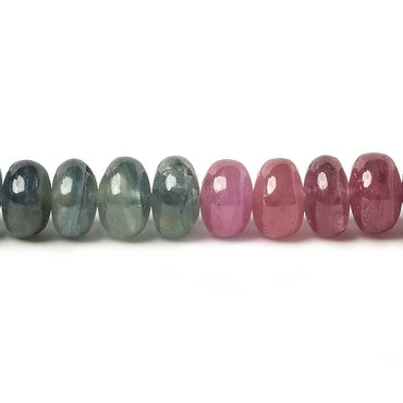 7mm Multi-colored Sapphire And Ruby Plain Rondelle 16 inch 98 pieces (ONLINE ORDER ONLY)