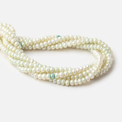 7mm Pale Mint Faceted Button Freshwater Pearls 16 inch 84 pieces (ONLINE ORDER ONLY)