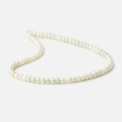 7mm Pale Mint Faceted Button Freshwater Pearls 16 inch 84 pieces (ONLINE ORDER ONLY)