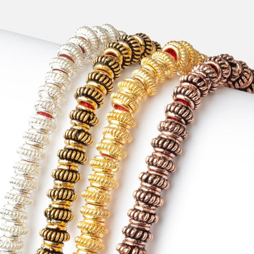 7mm Pinwheel Spacer Beads with 3mm Large Hole 8 inch Strand (ONLINE ORDER ONLY)