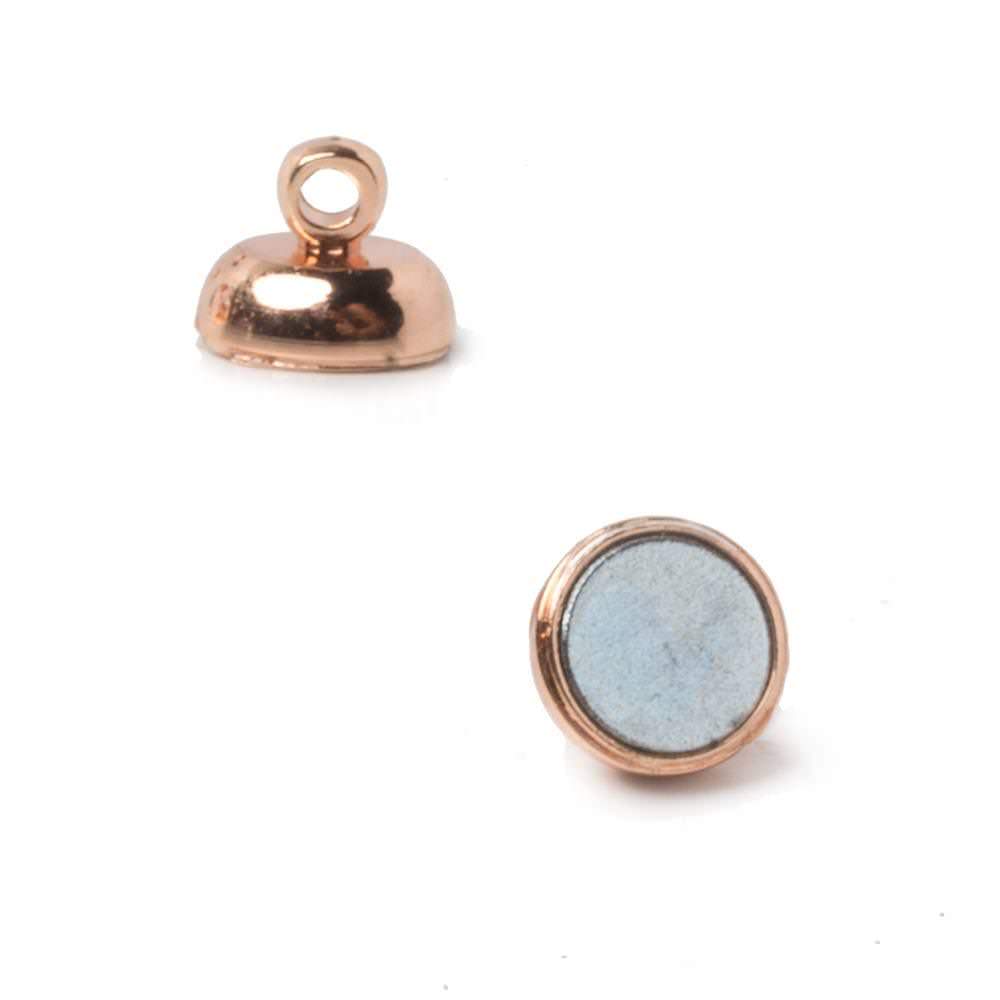 7mm Rose Gold plated Magnetic Clasp Set of 5 pieces (ONLINE ORDER ONLY)