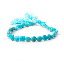 7mm Sleeping Beauty Turquoise Faceted Coins 8 inch 28 Beads (ONLINE ORDER ONLY)